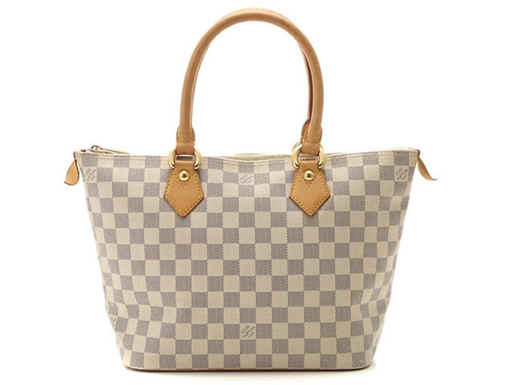 LOUIS VUITTON Saleya Handbag Damier Azur White